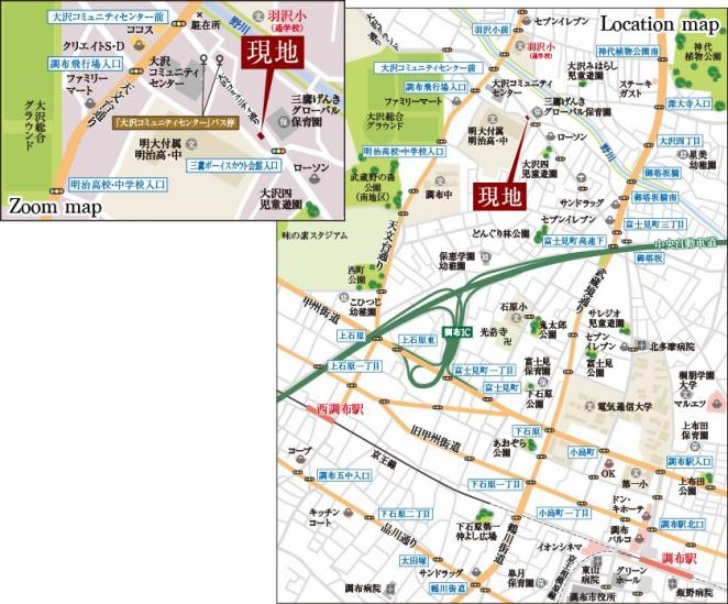 三鷹市大沢４丁目新築戸建-4-地図