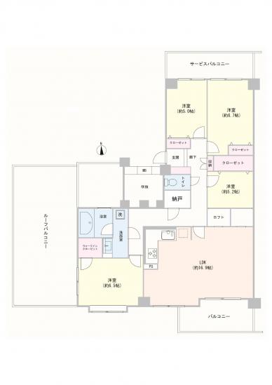 ステイツ三鷹ヴェルパセオ-1-間取図(平面図)
