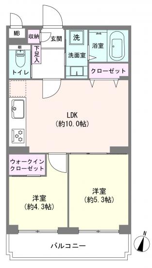 MSマンション阿佐ヶ谷-1-間取図(平面図)