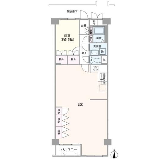 向ヶ丘遊園ハイデンス-1-間取図(平面図)