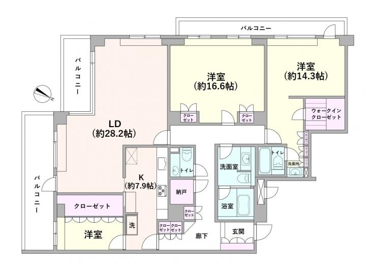 プレステージ杉並-1-間取図(平面図)