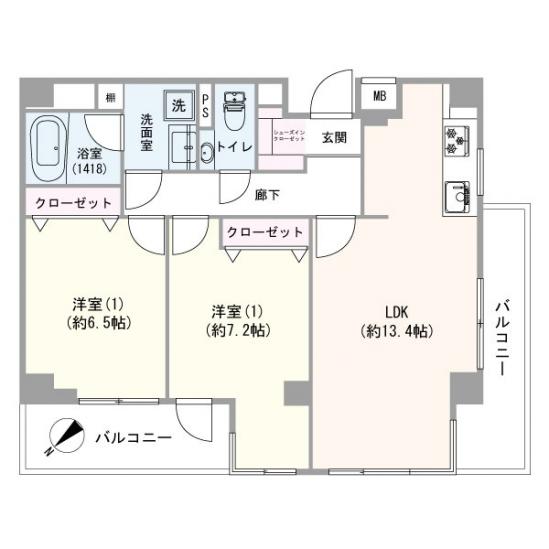センチュリー府中南町-1-間取図(平面図)