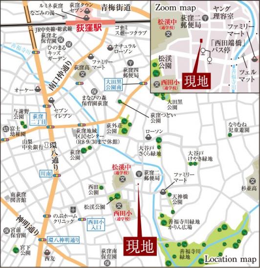 杉並区荻窪２丁目新築戸建-3-地図