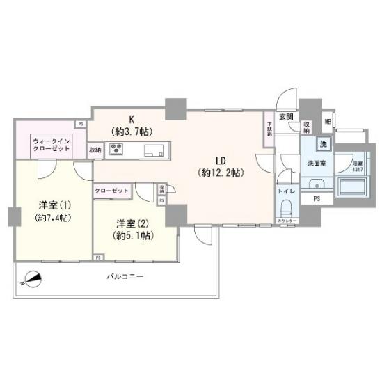 グローリオ吉祥寺本町-1-間取図(平面図)