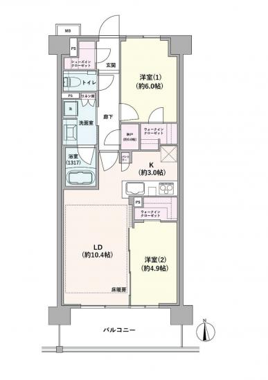ブランズシティ調布-1-間取図(平面図)