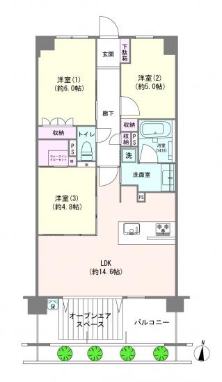 ヴェレーナ楓プレイス-1-間取図(平面図)