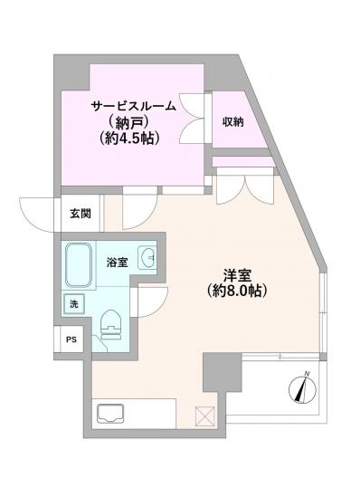 メトロ新高円寺マンション-1-間取図(平面図)