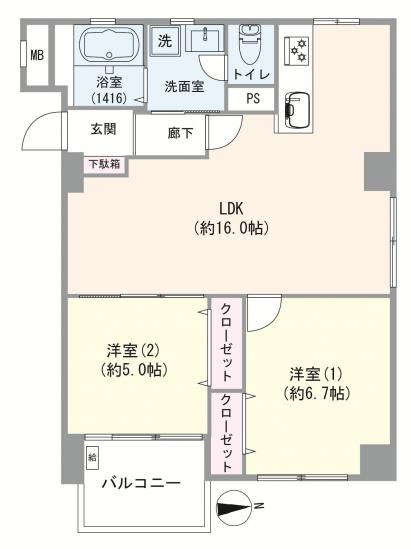 シャンボール高井戸-1-間取図(平面図)