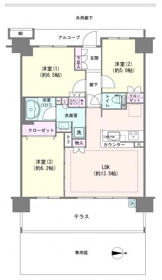 ココロコス東京久米川　ケヤキ街区-1-間取図(平面図)