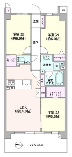 深大寺レジデンス　フォレストレジデンス-1-間取図(平面図)