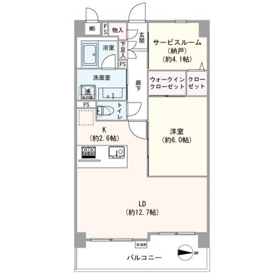 ライオンズマンション府中是政-1-間取図(平面図)