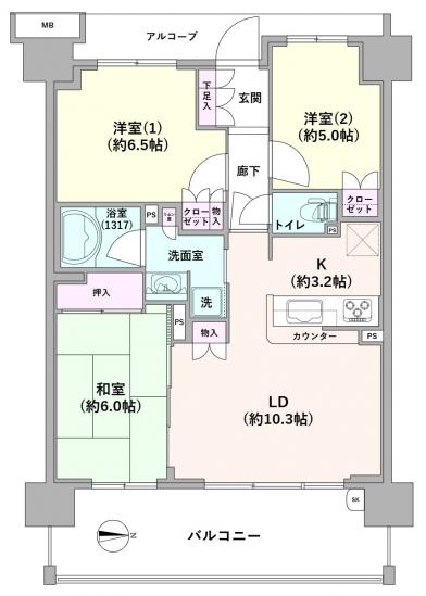 ココロコス東京久米川　ケヤキ街区-1-間取図(平面図)