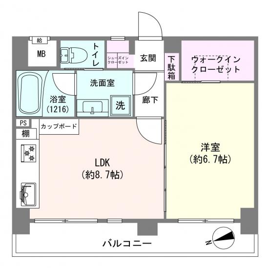 シティライブ武蔵小金井　参番館-1-間取図(平面図)