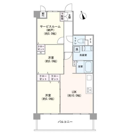 ライオンズマンション武蔵野台-1-間取図(平面図)