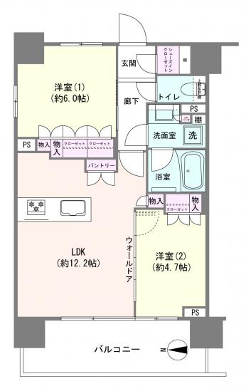 リビオ三鷹ステーションレジデンス-1-間取図(平面図)