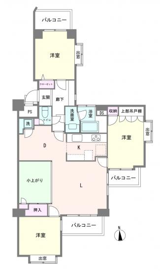 プライム府中武蔵野台第２-1-間取図(平面図)