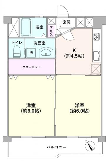 吉祥寺パールハイツ-1-間取図(平面図)