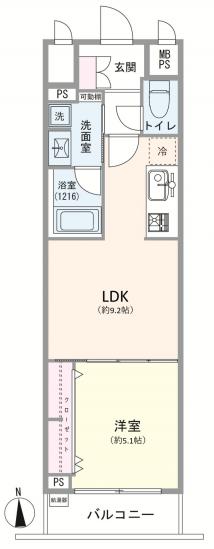 デュオ・スカーラ府中駅前-1-間取図(平面図)