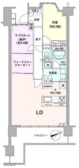 パークホームズ調布桜堤通り-1-間取図(平面図)