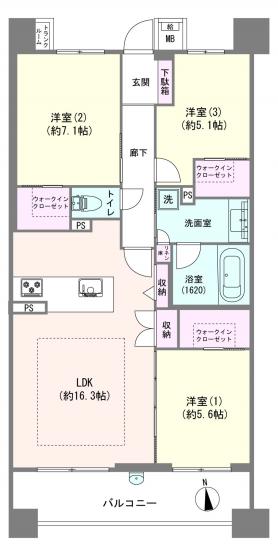 ラトリエ吉祥寺　プロムナードステージ-1-間取図(平面図)
