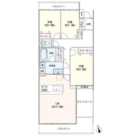 吉祥寺北パークホームズ-1-間取図(平面図)