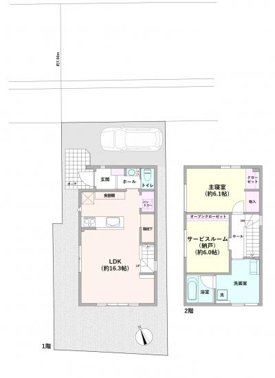 東村山市諏訪町１丁目戸建-1-間取図(平面図)