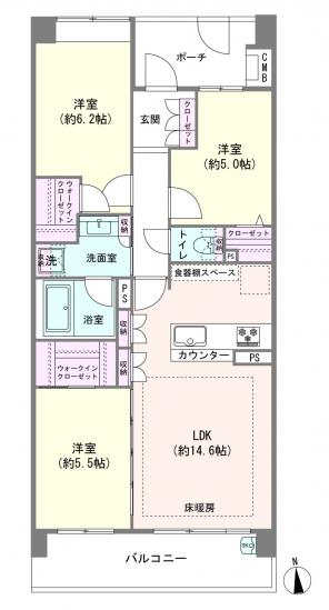 モンレーヴ吉祥寺-1-間取図(平面図)
