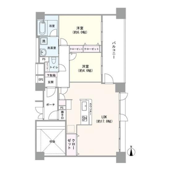 レクセルマンション一橋学園-1-間取図(平面図)