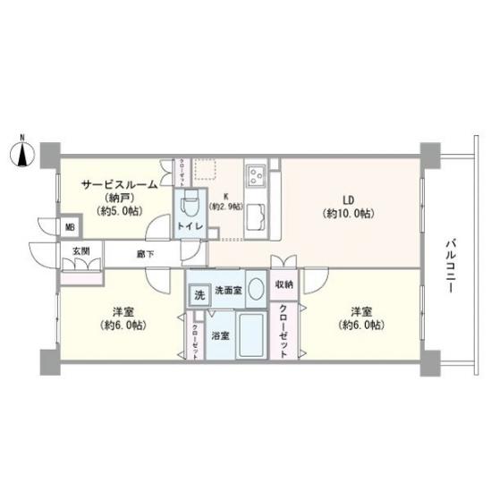 ネクステージ小平-1-間取図(平面図)