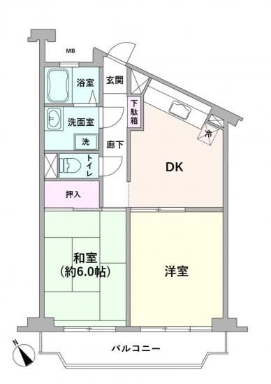 サニーライフ久米川-1-間取図(平面図)
