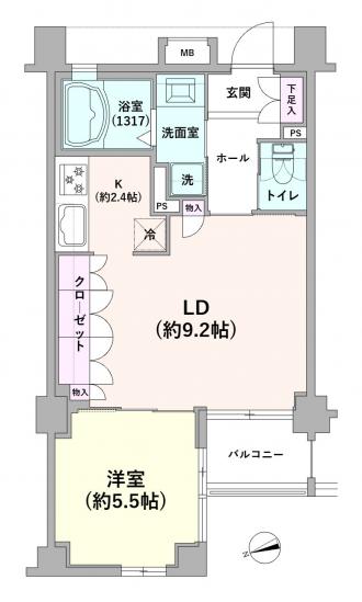 ブレシア西府レジデンス-1-間取図(平面図)
