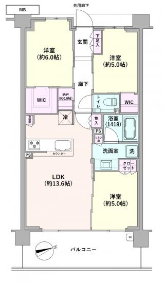 シティテラス善福寺公園-1-間取図(平面図)