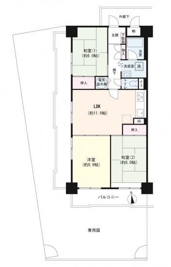綾瀬グランドハイツ-1-間取図(平面図)