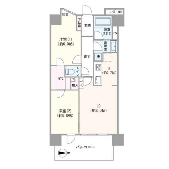 エクセレントシティ北綾瀬-1-間取図(平面図)
