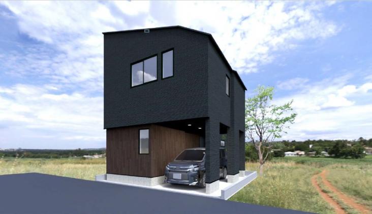 柏市大塚町新築戸建-2-外観パース図