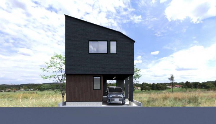 柏市大塚町新築戸建-5-外観パース図