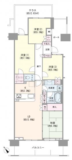 グランスイート　ハートアイランド-1-間取図(平面図)