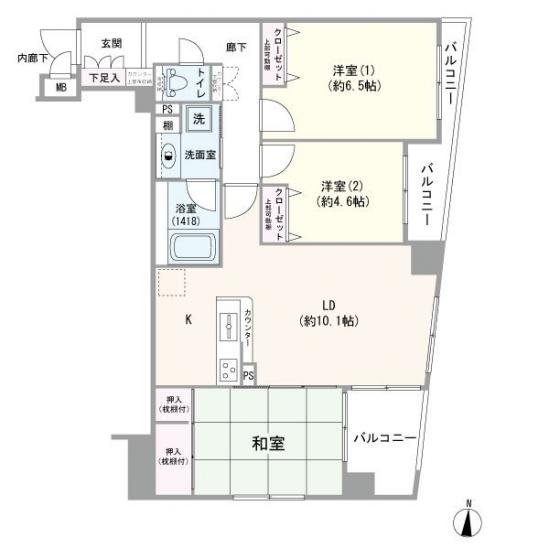 リベール綾瀬-1-間取図(平面図)