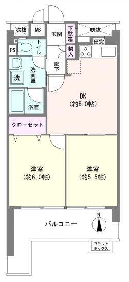 グリーンパーク第２南綾瀬-1-間取図(平面図)