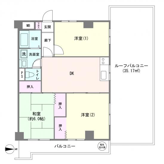 ライオンズマンション西新井-1-間取図(平面図)