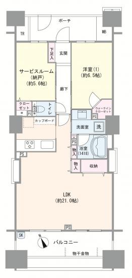 イニシア千住曙町-1-間取図(平面図)