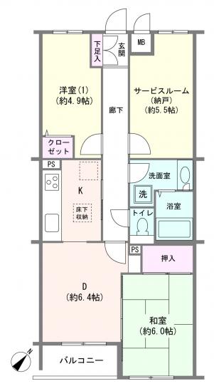 パークステージ綾瀬-1-間取図(平面図)