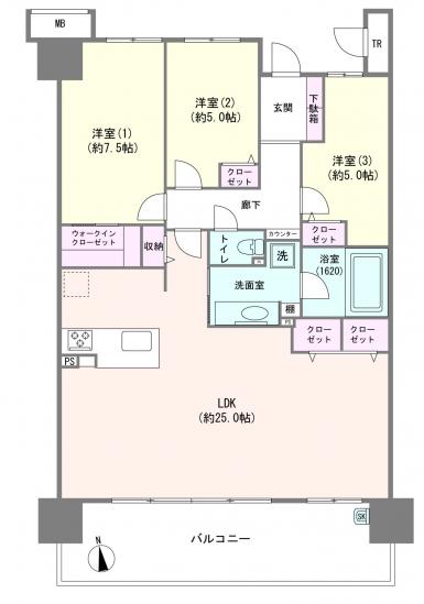 ミディオンソレイユレジデンス-1-間取図(平面図)