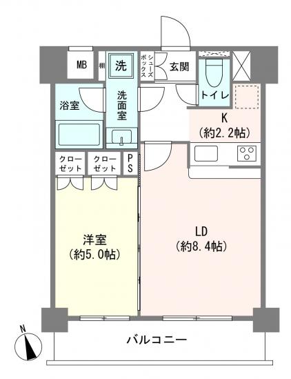 ベルシード梅島ブランシュ-1-間取図(平面図)
