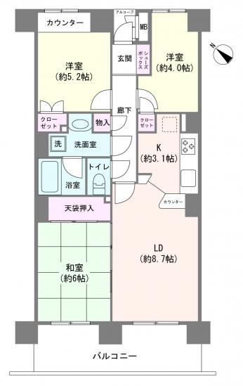 四つ木パーク・ホームズ-1-間取図(平面図)