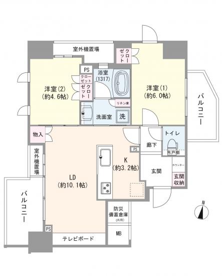 ザ・グランアルト綾瀬-1-間取図(平面図)