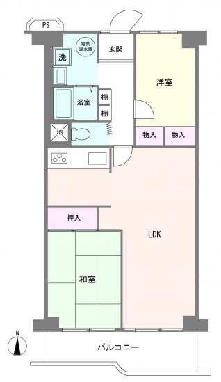 五反野第３スカイハイツ-1-間取図(平面図)