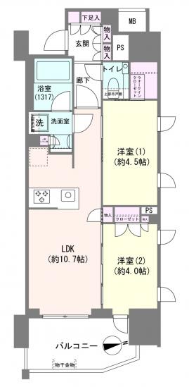 プレシスヴィアラ千住曙町-1-間取図(平面図)