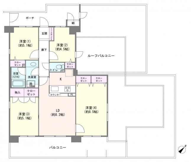 グランリオ-1-間取図(平面図)