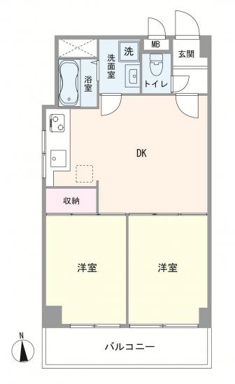 スカイワード亀有-1-間取図(平面図)